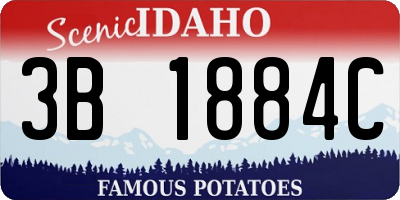 ID license plate 3B1884C