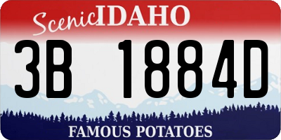 ID license plate 3B1884D