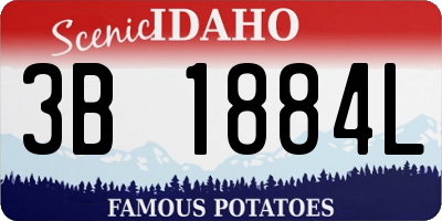 ID license plate 3B1884L