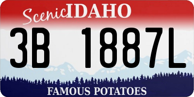 ID license plate 3B1887L