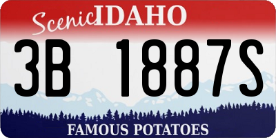 ID license plate 3B1887S