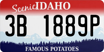 ID license plate 3B1889P