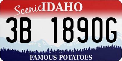 ID license plate 3B1890G