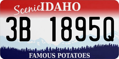 ID license plate 3B1895Q