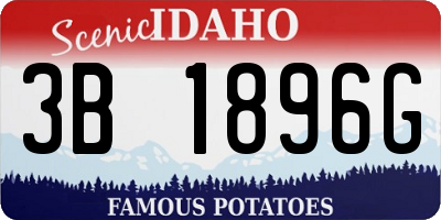 ID license plate 3B1896G