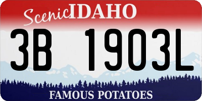 ID license plate 3B1903L