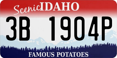 ID license plate 3B1904P