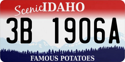ID license plate 3B1906A
