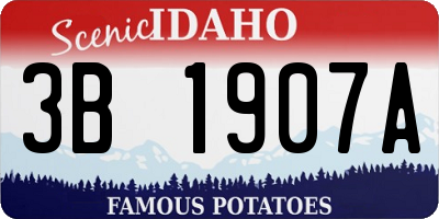ID license plate 3B1907A