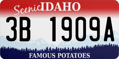 ID license plate 3B1909A