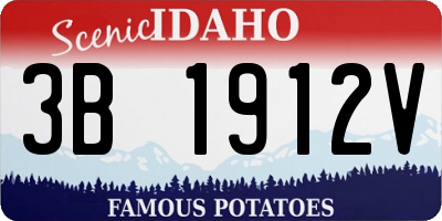 ID license plate 3B1912V