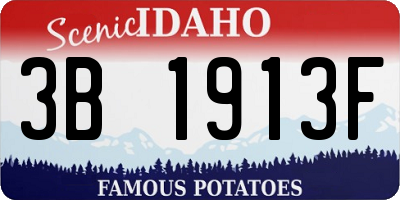 ID license plate 3B1913F