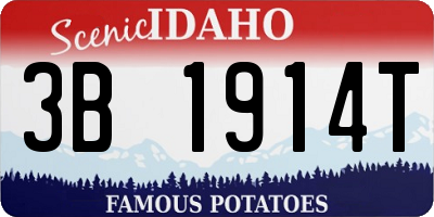 ID license plate 3B1914T