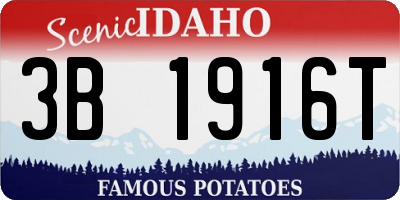ID license plate 3B1916T