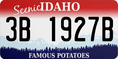 ID license plate 3B1927B