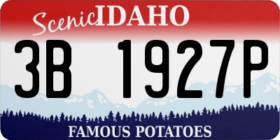 ID license plate 3B1927P
