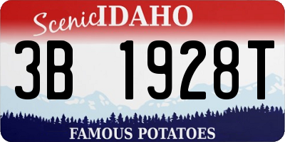 ID license plate 3B1928T