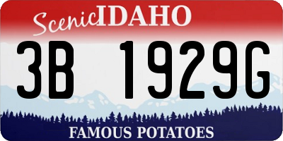ID license plate 3B1929G