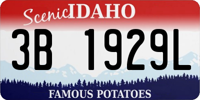 ID license plate 3B1929L