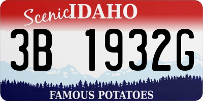 ID license plate 3B1932G
