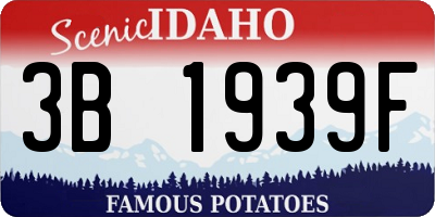 ID license plate 3B1939F