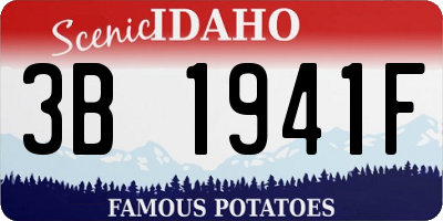 ID license plate 3B1941F