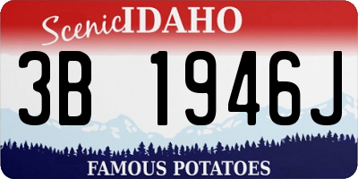 ID license plate 3B1946J