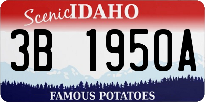 ID license plate 3B1950A