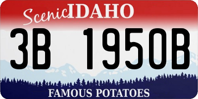 ID license plate 3B1950B