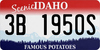 ID license plate 3B1950S