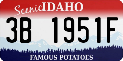 ID license plate 3B1951F