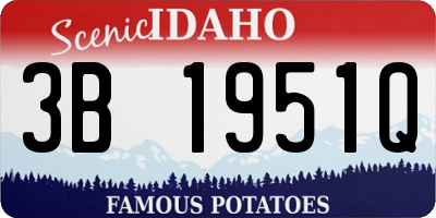 ID license plate 3B1951Q