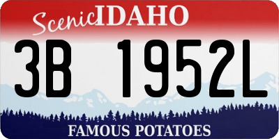 ID license plate 3B1952L