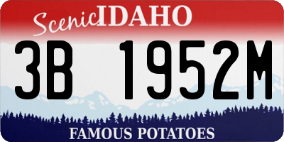 ID license plate 3B1952M
