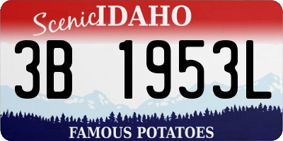ID license plate 3B1953L