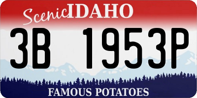 ID license plate 3B1953P