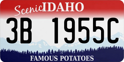 ID license plate 3B1955C
