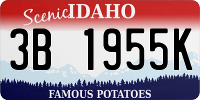 ID license plate 3B1955K
