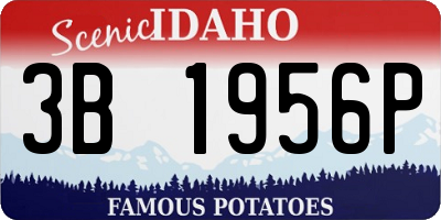 ID license plate 3B1956P
