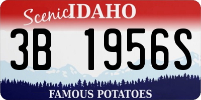 ID license plate 3B1956S