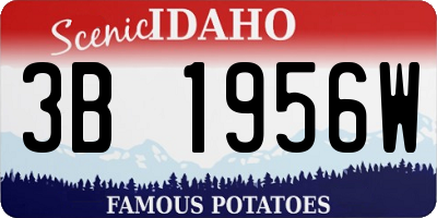 ID license plate 3B1956W