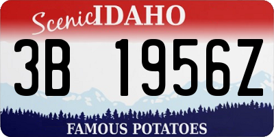 ID license plate 3B1956Z