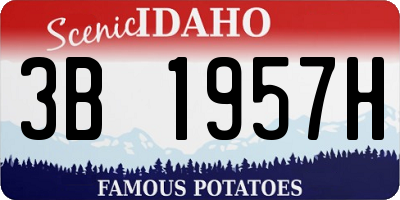 ID license plate 3B1957H