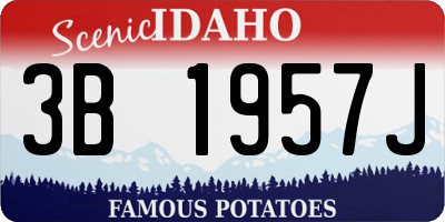 ID license plate 3B1957J