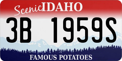 ID license plate 3B1959S