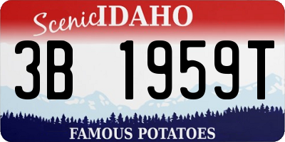 ID license plate 3B1959T