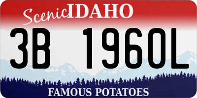 ID license plate 3B1960L