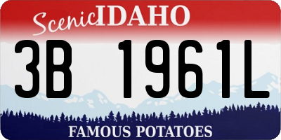 ID license plate 3B1961L