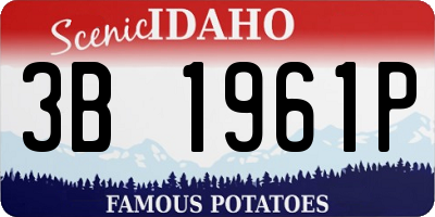 ID license plate 3B1961P