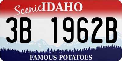 ID license plate 3B1962B